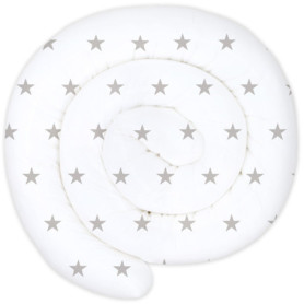 Coussin Serpentin XXL Totsy Baby - Protection de Lit Étoiles Grises