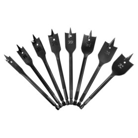 QWORK Set de 8 Forets à Bois avec Étui - Diamètres 12-32 mm