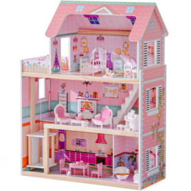 Maison de Poupée en Bois ROBUD pour Enfants - Jouet Coloré et Détails Réalistes