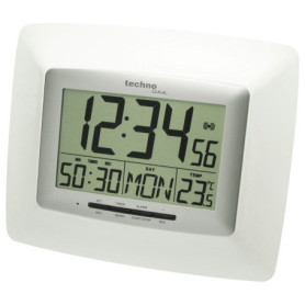Horloge Radio-Pilotée Argent avec Affichage Température - Techno Line WS8100