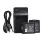 DSTE S002E Lot de 2 Batteries et Chargeur pour Panasonic Lumix