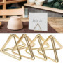 Supports de Cartes de Table Triangulaires en Métal - Élégants Porte-noms pour Mariages et Réceptions