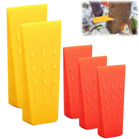 Kit de Cales d'Abattage Intckwan - 5 Pièces Antidérapantes pour Sécurité en Forêt