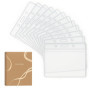 Lot de 12 porte-cartes transparents étanches YISCOKO - 10 x 8,5 cm