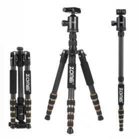 Trépied en Fibre de Carbone ZoMei Z699C - Compact et Léger avec Rotule 360°