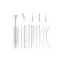 Piercing Werkzeugsatz, outils pour bijoux corporels en acier inoxydable, assistant pour 14G 16G 18G 20G aiguilles d'insertion co