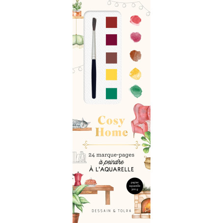 Marque-pages à peindre à l'aquarelle - Cosy Home