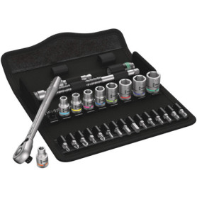 Jeu de Clés à Cliquet Wera Zyklop Metal 28 Pièces avec Levier d'Inversion