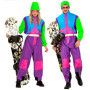 Costume de Ski Rétro Unisexe pour Fêtes et Carnaval