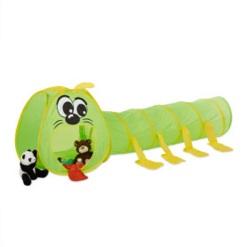 Tunnel Chenille Pop-Up pour Enfants - Tente de Jeu Verte