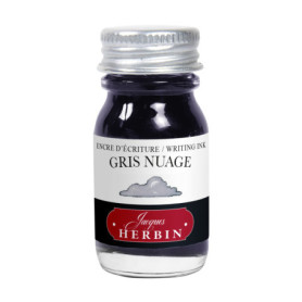 Encre d'écriture Jacques Herbin - Gris Nuage 10 ml - Fabriqué en France