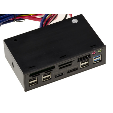 Façade Avant Multi Ports 5.25 pour PC - USB3, eSATA, Audio