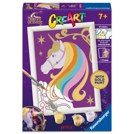 Ravensburger CreArt Licorne Étoilée - Kit de Peinture Numérotée pour Enfants