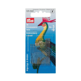 Lot de 16 Aiguilles à Broderie Prym en Acier Inoxydable