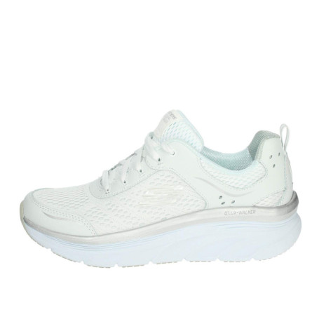 Baskets Skechers D'lux Walker Infinite Motion Femme - Blanc et Argent