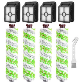 Dhoua Lot de 4 Rouleaux de Brosse Multi-Surfaces et Filtres pour Bissell CrossWave