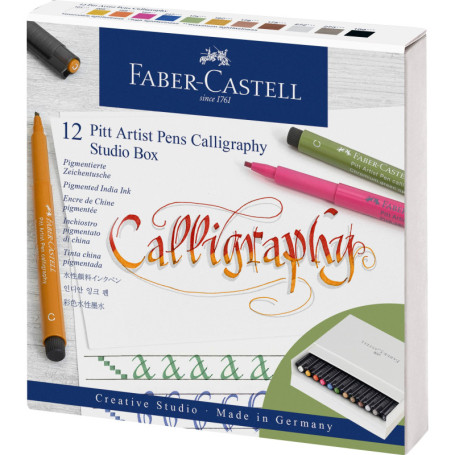 Coffret de 12 Stylos à Encre Pitt Artist Pen C - Faber-Castell