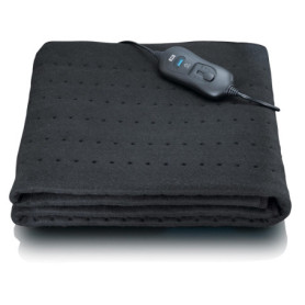 Couverture Chauffante Électrique Melissa - Lavable, 3 Températures, 80x150 cm, Noir