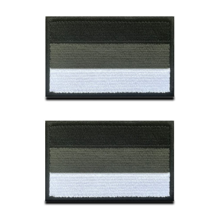 Lot de 2 Patches Tactiques Drapeau Allemand en Gris pour Vêtements et Accessoires