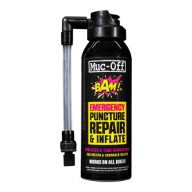 Muc-Off B.A.M! Bombe Anti Crevaison 125 ml - Gonfleur Pneu de Vélo Rose
