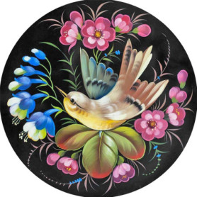 Kit de broderie au point de croix Abillyn - Motif oiseau et fleurs