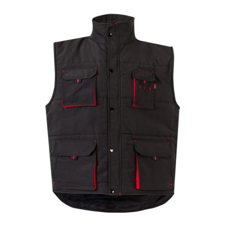 Gilet Matelassé Bicolore Velilla Noir et Rouge - Taille L