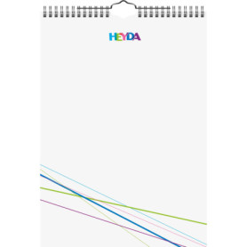 Calendrier créatif HEYDA A4 - 13 mois avec reliure à spirales
