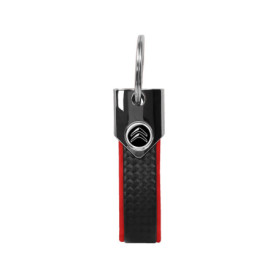 Porte-clés Citroën Rouge Officiel en Simili Cuir