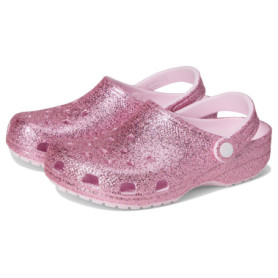 Sandales Crocs Classiques à Paillettes Lait Rose - Confort et Style