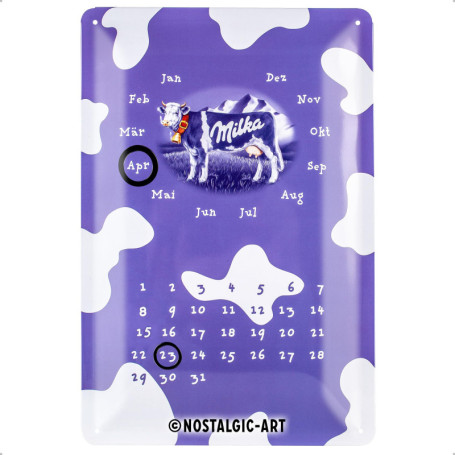 Plaque Vintage Milka en Métal - Décoration Rétro Nostalgique 20x30 cm