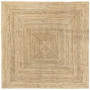 Tapis en Jute Naturel HAMID - Alhambra 200x200cm Tressé à la Main