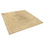 Tapis en Jute Naturel HAMID - Alhambra 200x200cm Tressé à la Main