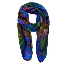 Foulard Rectangulaire Rouge à Motif Feuilles Desigual