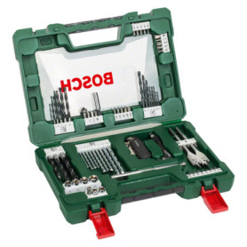 Coffret Bosch V-Line 68 pièces : Forets et Embouts en Titane pour Bois, Métal et Pierre