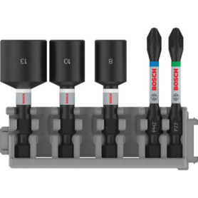 Pack de 5 Embouts de Vissage et Clé à Douille Bosch Professional