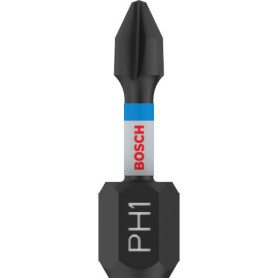 Lot de 2 embouts de vissage Bosch Impact Control PH1 - 25 mm, tige hexagonale