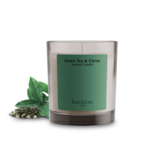 Bougie Parfumée Green Tea & Citrus - Jean & Len, 195 g, Végan