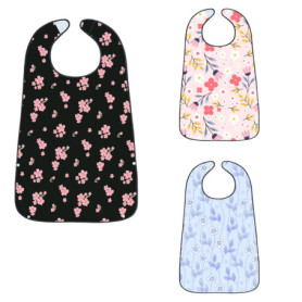 Lot de 3 Bavoirs Imperméables pour Adultes - Protection Réutilisable et Lavable