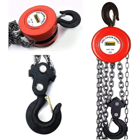 Palan Manuel à Chaîne KIPPEN 1 Tonne - 3 m de Longueur