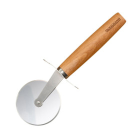 Roulette à Pizza en Acier Inoxydable avec Manche en Bois - Fackelmann