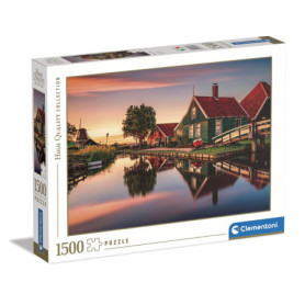 Puzzle Zaanse Schans 1500 Pièces - Clementoni, Évasion et Détente