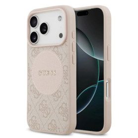 Coque MagSafe Guess 4G Circle pour iPhone 17 Pro Max - Rose Bonbon