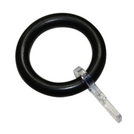 Anneaux de Rideau Gardinia en Plastique Noir pour Tringles jusqu'à 28 mm - Lot de 10
