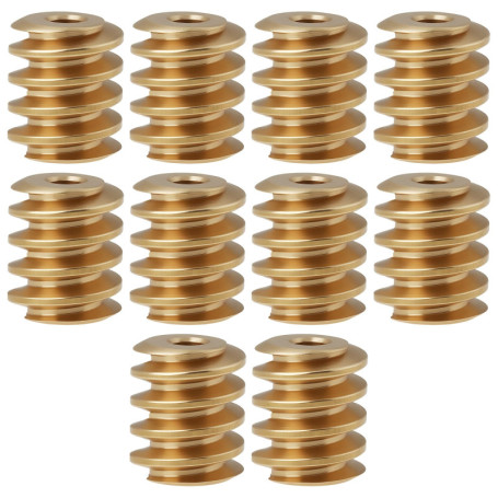 Lot de 10 Engrenages à Vis Sans Fin en Laiton M0,4 pour Trains Miniatures
