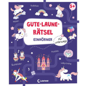 Gute-Laune-Rätsel pour enfants - Einhörner à colorier et résoudre