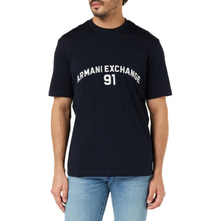 Chemise Armani Exchange Homme avec Logo Brodé - Blanc Cassé