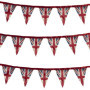 Guirlande de Fanions Union Jack Vintage - 3 mètres en Tissu Satiné