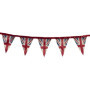 Guirlande de Fanions Union Jack Vintage - 3 mètres en Tissu Satiné