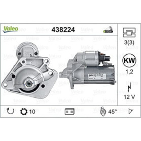 Démarreur Valeo 1,2 kW pour véhicules Renault et Dacia