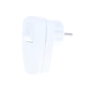 Prise Coudée de Sécurité avec Interrupteur 230V - 16A - Blanc
